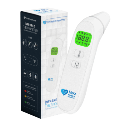 TERMOMETR BEZDOTYKOWY MEDYCZNY na podczerwień 3w1 PRECYZYJNY Herz Medical
