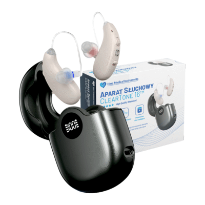 Aparat słuchowy akumulator zauszny Herz Medical Instruments wzmacniacz 2w1